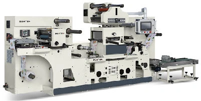 Labeling and converting machine for carton packaging